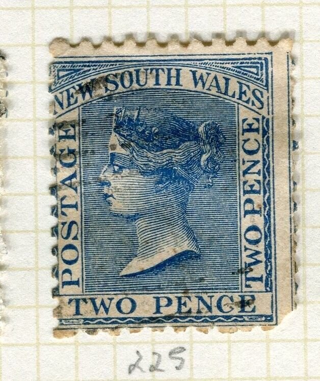 NEW SOUTH WALES; 1882 classic early QV issue fine used 2d. value