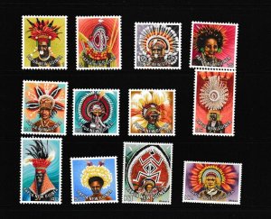 Papua New Guinea # 446-4557, Masks & Headdresses, Mint NH, 1/2 Cat.