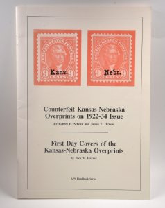 Counterfeit Kansas-Nebraska Overprints 1922-34 Issue Jack V Harvey APS Handbook