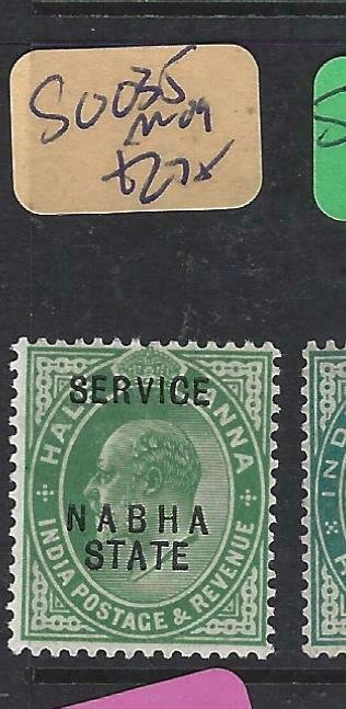 INDIA  NABHA  (P2107B)  KE   1/2A   SERVICE      SG  O35     MOG