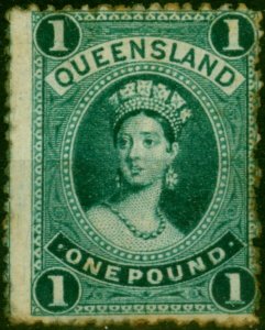 Queensland 1883 £1 Deep Green SG156 Fine MM