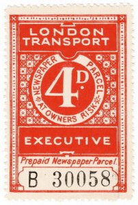 (I.B) London Transport Executive : Railway Newspapers 4d