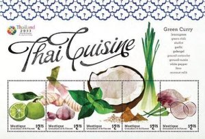 Mustique 2013 - Thai Cuisine - Sheet of 5 Stamps  - MNH