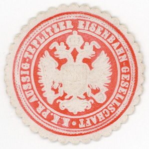 (I.B) Germany Railway : Company Letter Seal (Teplitz)