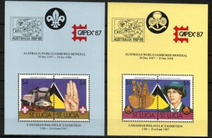 Saint Lucia Stamp 823-824  - Boy & Girl Scouts