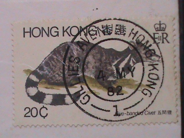​HONG KONG -1982-SC#384-7  PROTACTING ANIMALS IN HONG KONG FDC VERY FINE