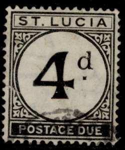 ST. LUCIA GVI SG D5, 4d black, USED. Cat £55.