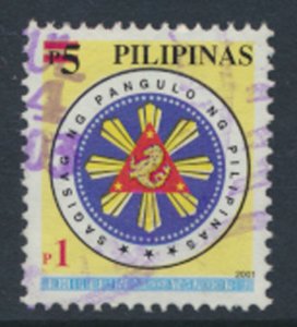 Philippines Sc# 2835 Used  surcharge OPT Red   Seal   inscribed 2001   see de...