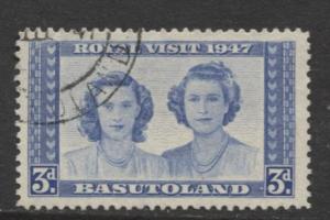 Basutoland - Scott 37 - Royal Visit Issue -1947 - Used - Single 3d Stamp