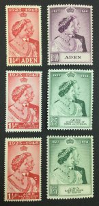 MOMEN: BRITISH COLONIES 1948 SILVER WEDDING 3 SETS MINT OG NH LOT #64761