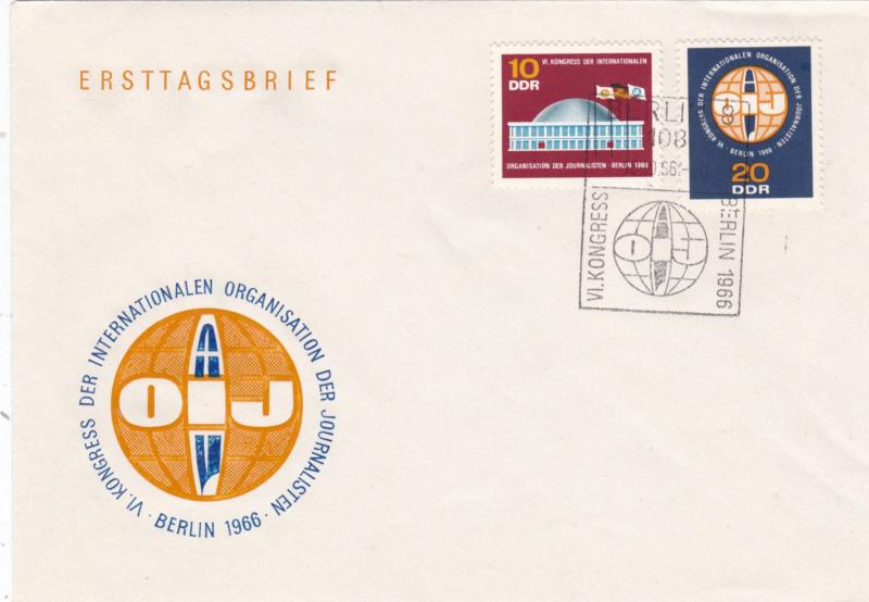 East Germany 1966 International Congress Of World Journalists FDC Unadressed VGC