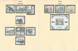 Mexico Stamp Collection on 14 Pages, Neatly Identified, JFZ