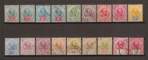 SARAWAK 1899/1908 SG 36/47 USED Cat £340