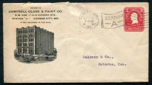 1907 Campbell Glass & Paint Company - Kansas City, Missouri to Osborne, Kansas