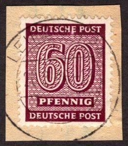 1945, Germany, West Saxony, 60pf, Used, Sc 14N12