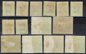 EAST AFRICA AND UGANDA 1903 KEVII SPECIMEN SET WMK CROWN CA/CC