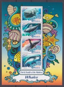 2016 Maldive Islands 6683-6686KL Marine fauna - Whales 11,00 €