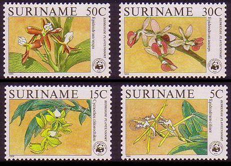 Suriname WWF Orchids 4v SG#1271-1274 MI#1166-1169 CV£60+