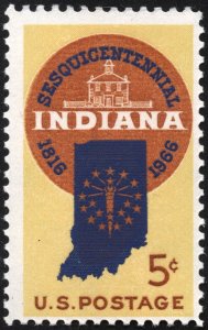 SC#1308 5¢ Indiana Statehood Issue (1966) MNH