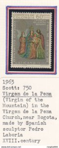 Arg131 1963 Columbia Art Paintings Vatican 1St Michel #1040 Mnh