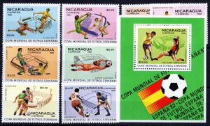 Nicaragua 1981 Sc#1109/1109H WORLD CUP SPAIN '82 Set (8) + S/S MNH