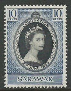 Sarawak # 196  Elizabeth II Coronation (1) VLH Unused