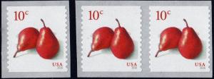 SC#5039 10¢ Pears Coil Single & Pair (2016) SA