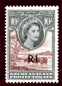 Bechuanaland 1961 QEII 1r on 10s black & red-brown (Type I) superb MNH. SG 167.