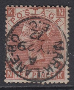 SG 112 10d red-brown. Very fine used with a Mark Lane CDS, May 29th 1872