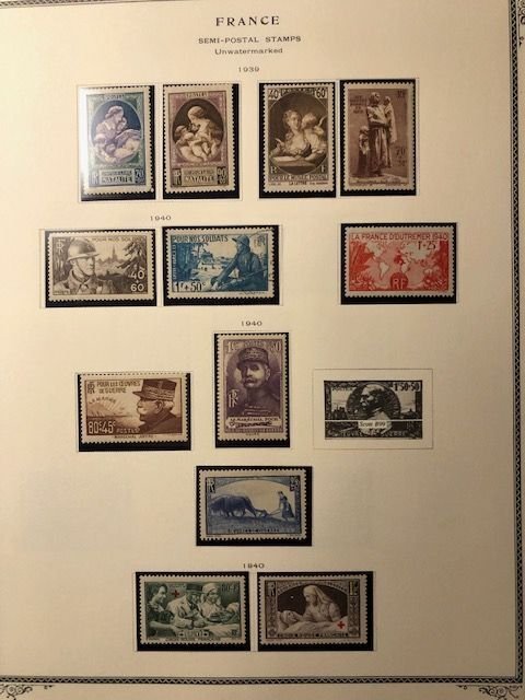 French Semi Postals - 12 pages -