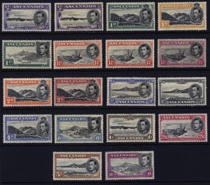 Ascension Island 40 to 49 set (40a, not 40 & 42Cd, not 42C) - mh George VI