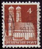 Allied Occupation in Germany #635 Used - 1948 4pf.  - Church