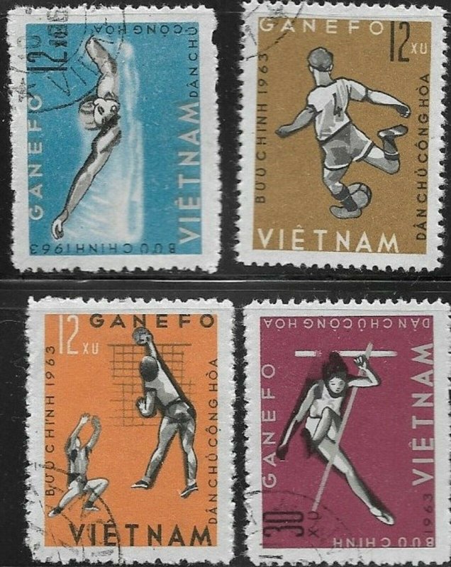 North Vietnam  1963 GANEFO Games SC# 276-279 CTO