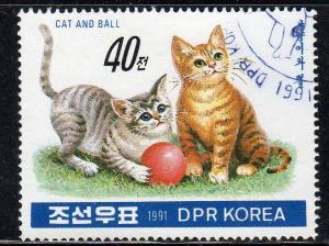 North Korea 3024 - Cto-nh - Kittens and Ball (cv $0.60)