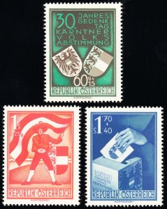 Austria Stamps # B269-71 MNH XF Unused Without Gum