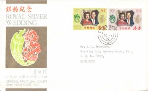 Hong Kong Scott 271-272 Typewritten Address.