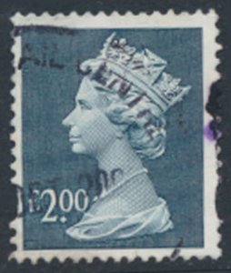 GB  Machin £2 SG Y1801  Used  SC# MH281  see scans & details