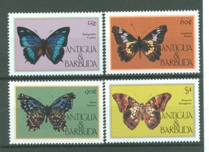 Barbuda #714-717  Single (Complete Set) (Butterflies)