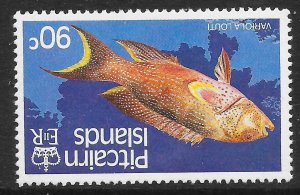 PITCAIRN ISLANDS SG312w 1988 FISH 90c WMK CROWN TO RIGHT MNH