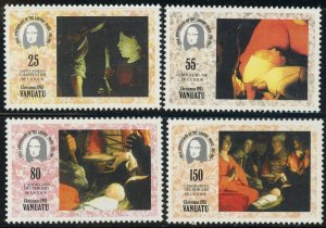 Vanuatu #615-618 Louvre Museum Bicentennial Postage Stamps 1993 Mint LH