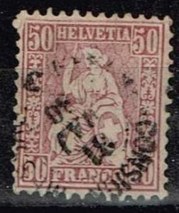 Switzerland 1863,Sc.#59 used color a