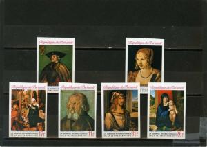 BURUNDI 1971 Sc#364-369 PAINTINGS BY DURER SET OF 6 STAMPS IMPERF.MNH