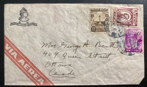 1940 Lima Peru Country Club Airmail Cover To Ottawa Canada