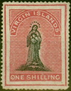 Virgin Islands 1868 1s Black & Rose-Carmine SG21 Fine VLMM (2)