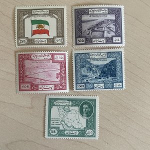 Iran 1949 complete set Mint MNH Scott 910-914