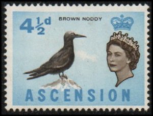 Ascension 79 - Mint-H - 4 1/2p Brown Noddy (1963) (cv $1.50)