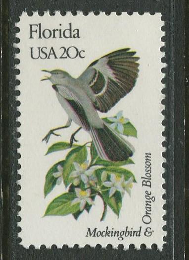 USA - Scott 1961 - State Birds & Flowers - 1982 - MNG - Single 20c Stamp