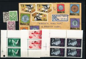 MALTA 1950s/60s M&U Mixture 50+Items Au13276