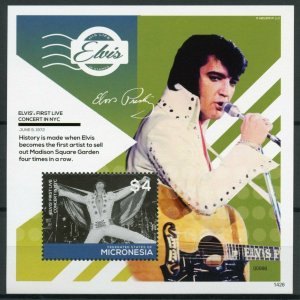 Micronesia Music Stamps 2014 MNH Elvis Presley 1st Live Concert in NYC 1v S/S II