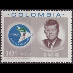 COLOMBIA 1963 - Scott# C455 Pres.Kennedy Set of 1 LH